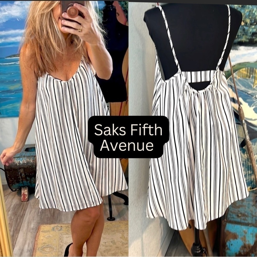 Saks Fifth Avenue,Incredible Quality, Trapeze Swing Dress, Heavier Lining,Size S